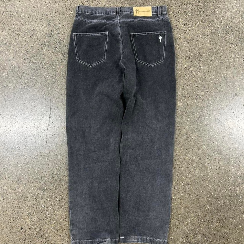 Vintage Red Dragon Baggy Black Denim Jeans (Size 34x30) JNCO Style